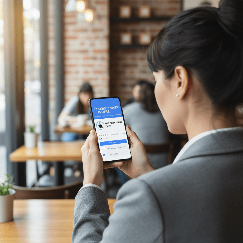 Google Business Profile listing on phone