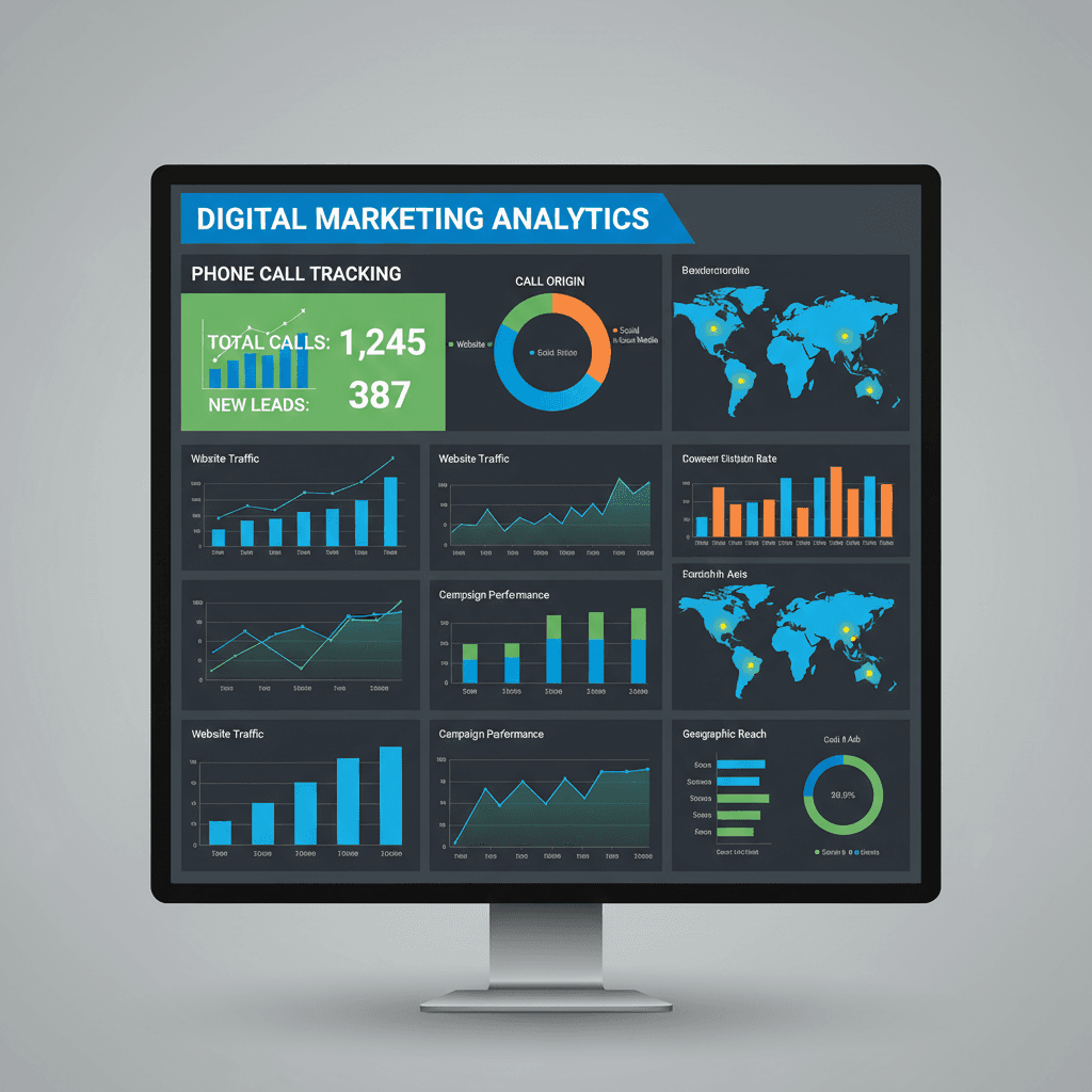 Phone call tracking analytics dashboard