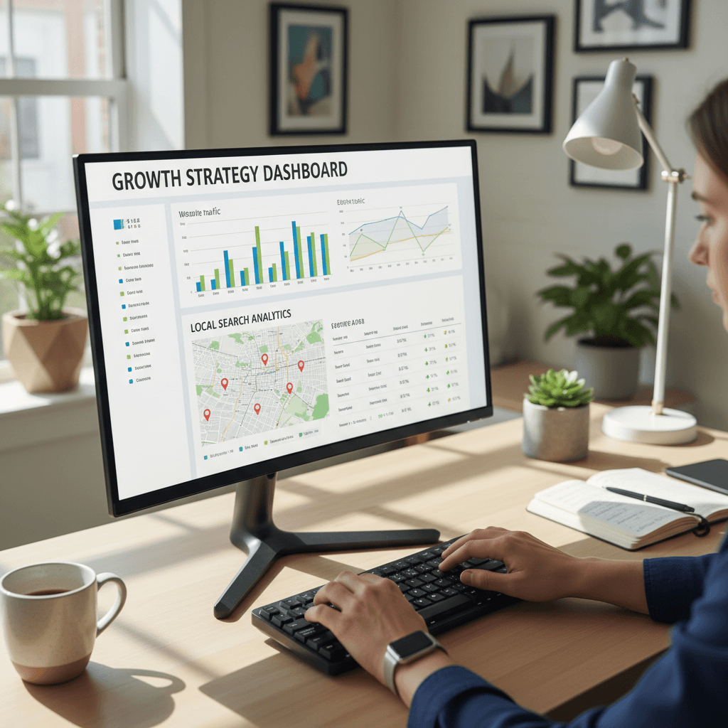 Digital marketing professional working on local SEO